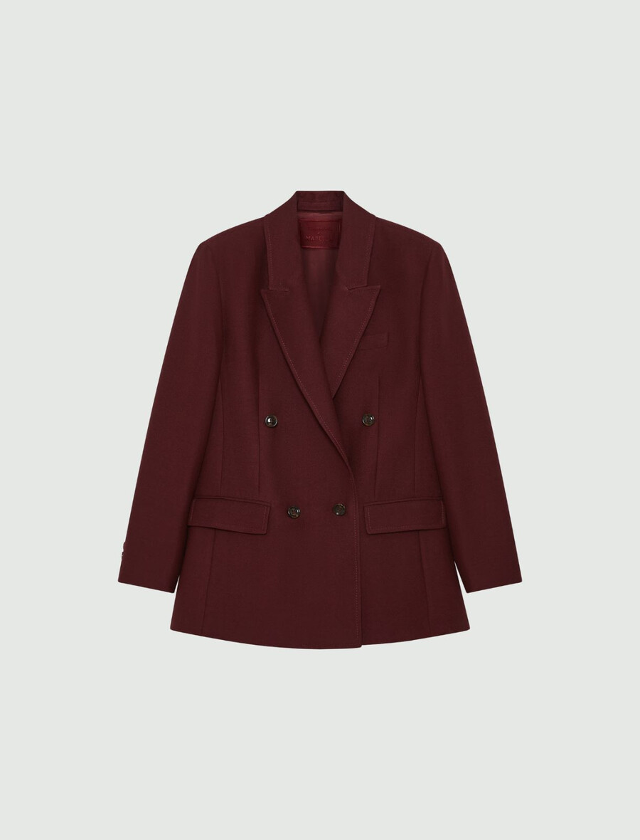 oversized-blazer im dekonstruierten stil – bordeaux