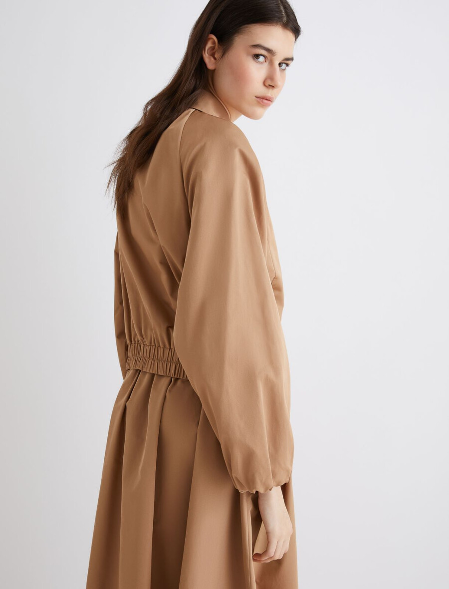 wasserabweisende bomberjacke aus twill – beige