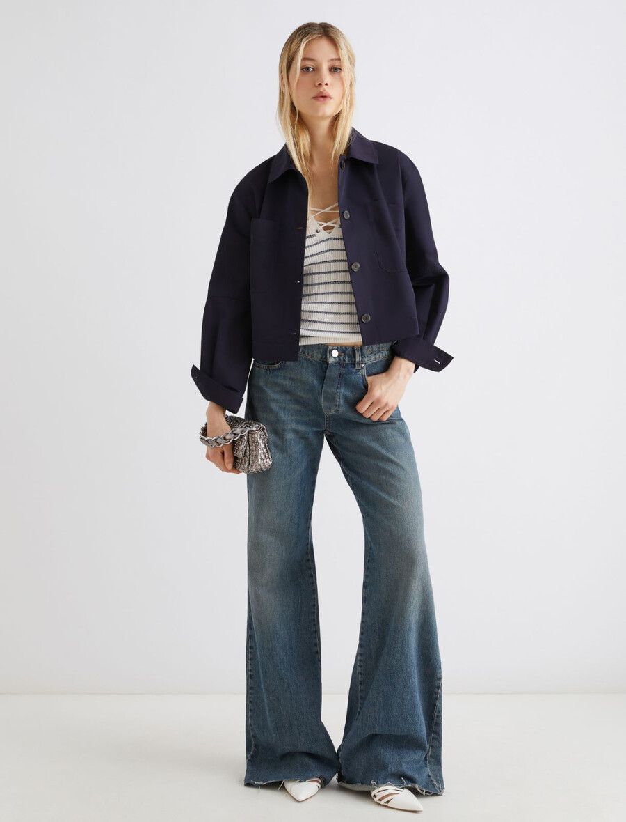 wasserabweisende twilljacke – marineblau