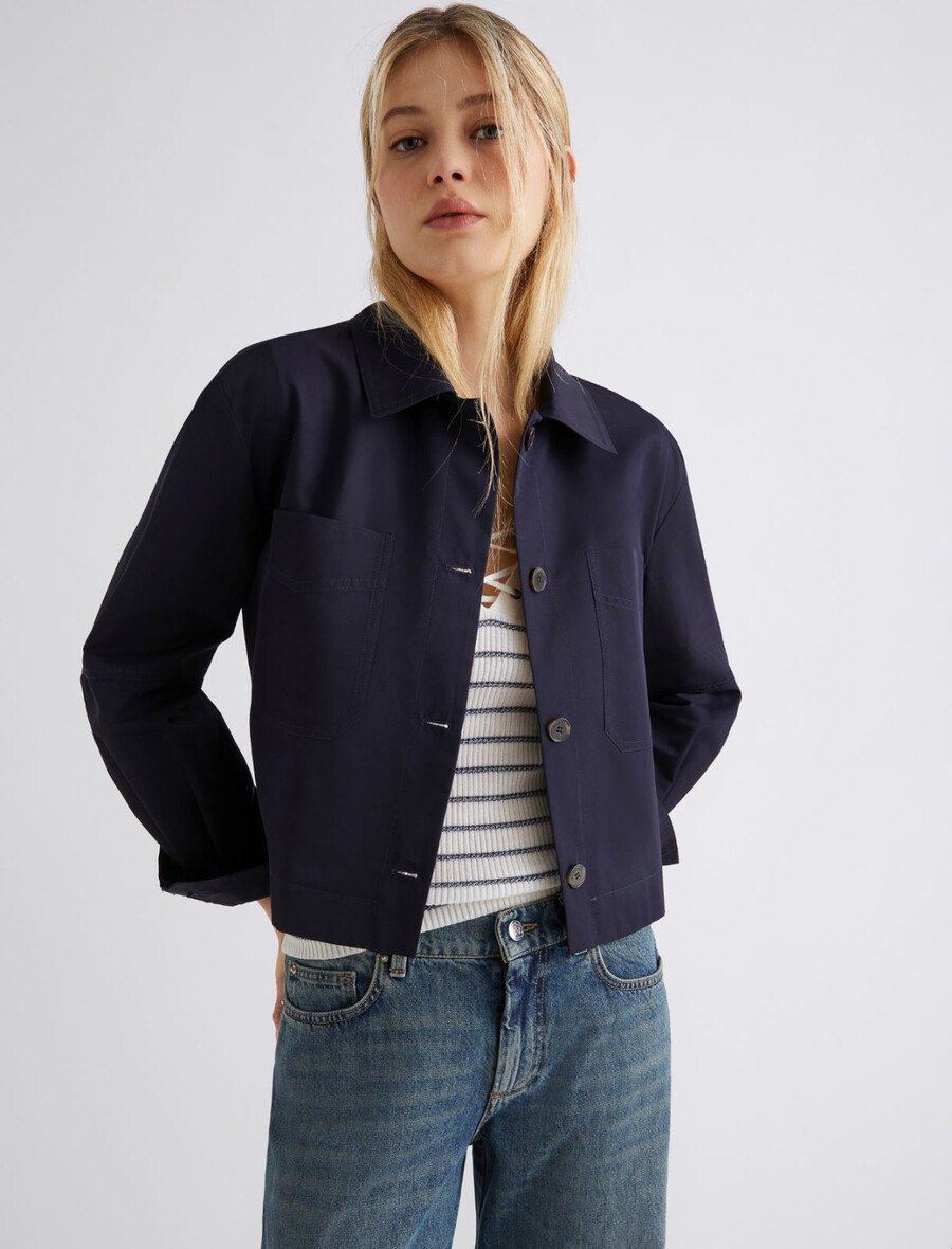 wasserabweisende twilljacke – marineblau