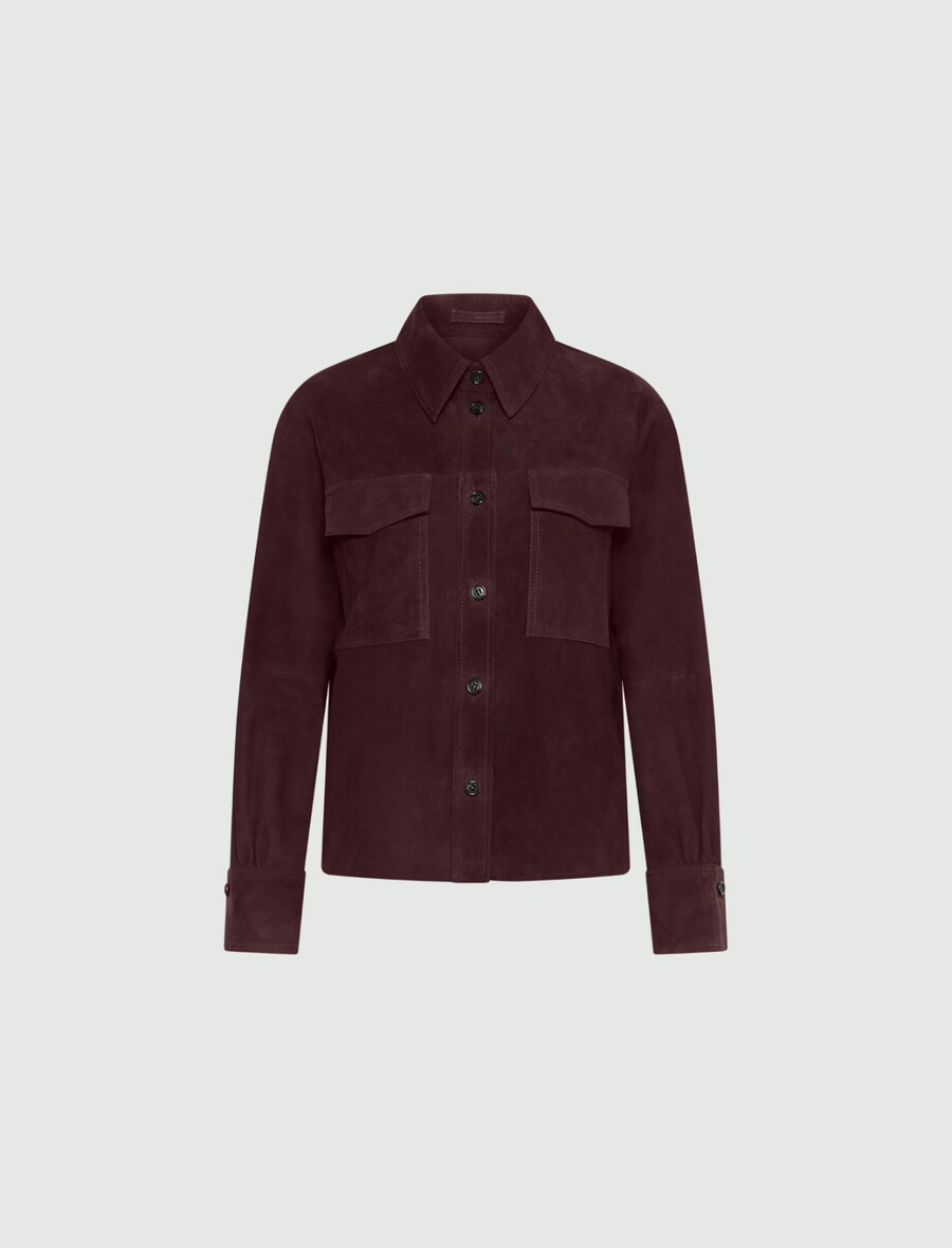 wildlederjacke - bordeaux