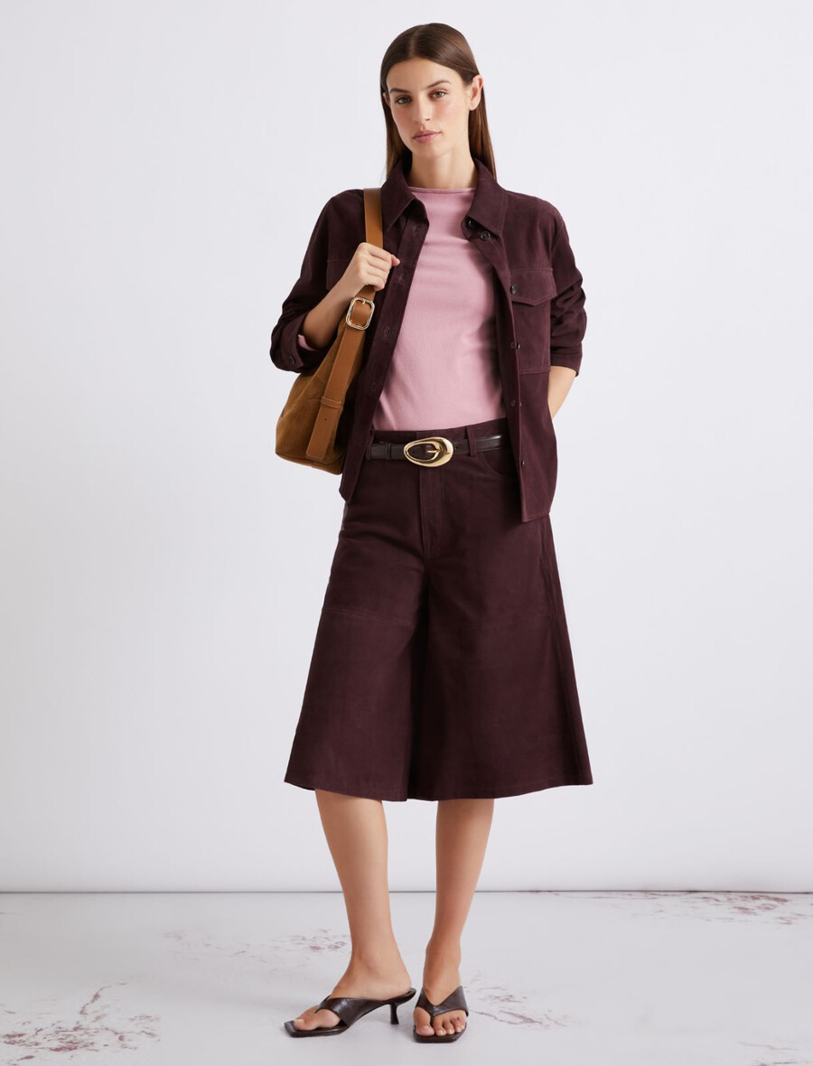 wildlederjacke - bordeaux