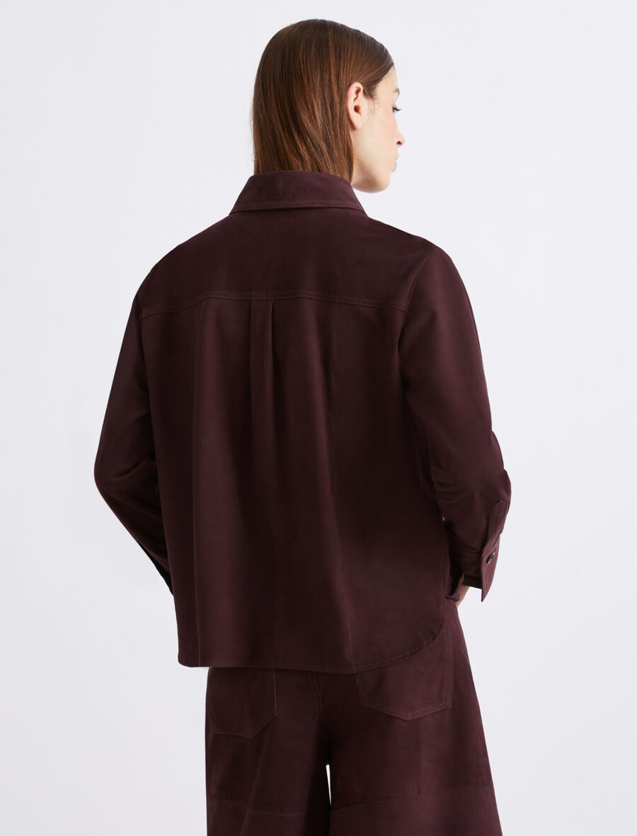 wildlederjacke - bordeaux