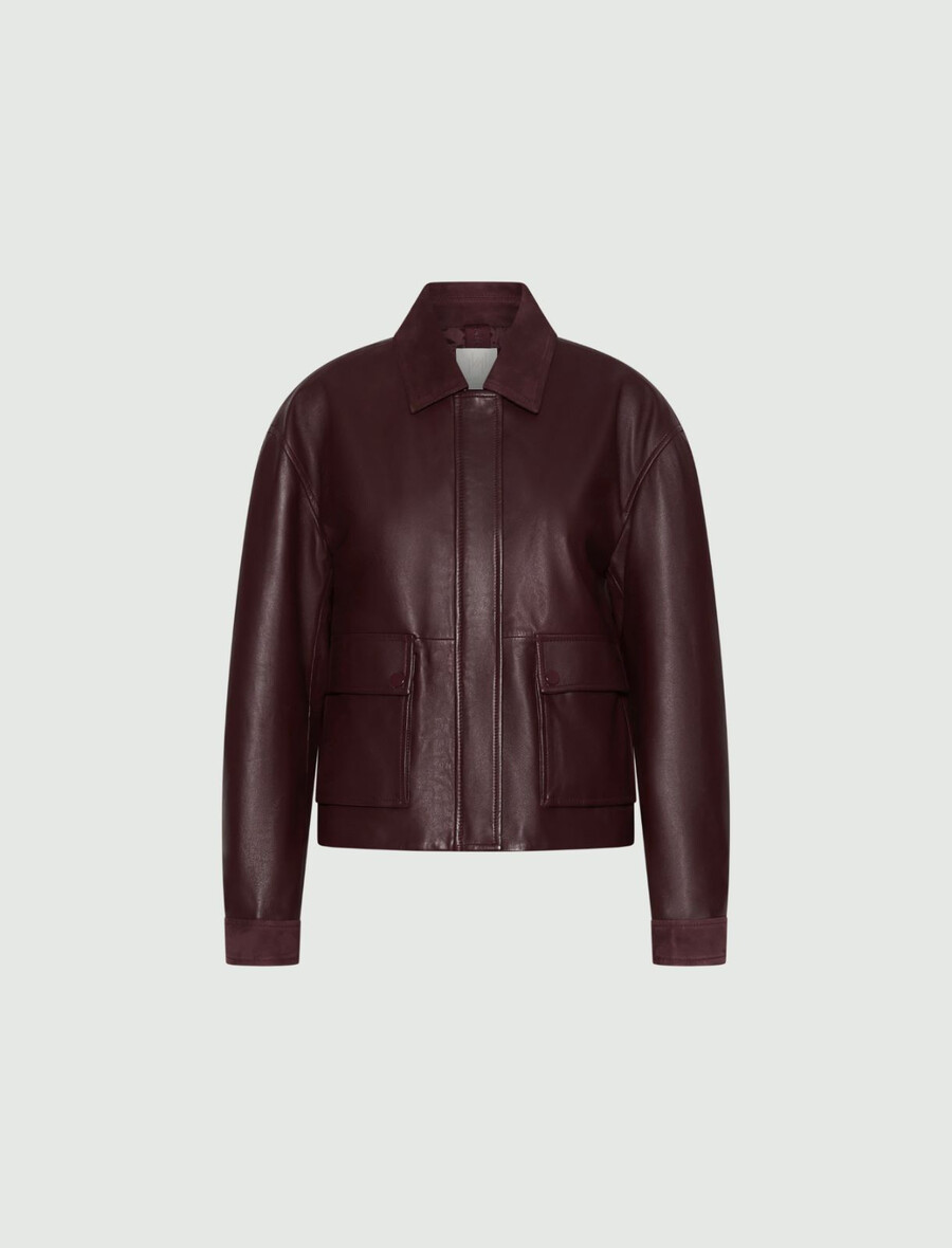 lederjacke - bordeaux