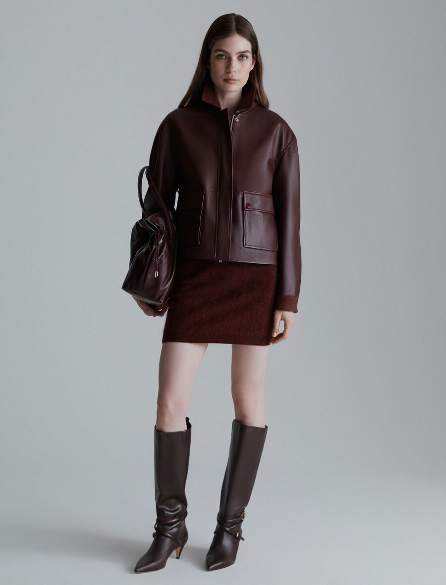 lederjacke - bordeaux