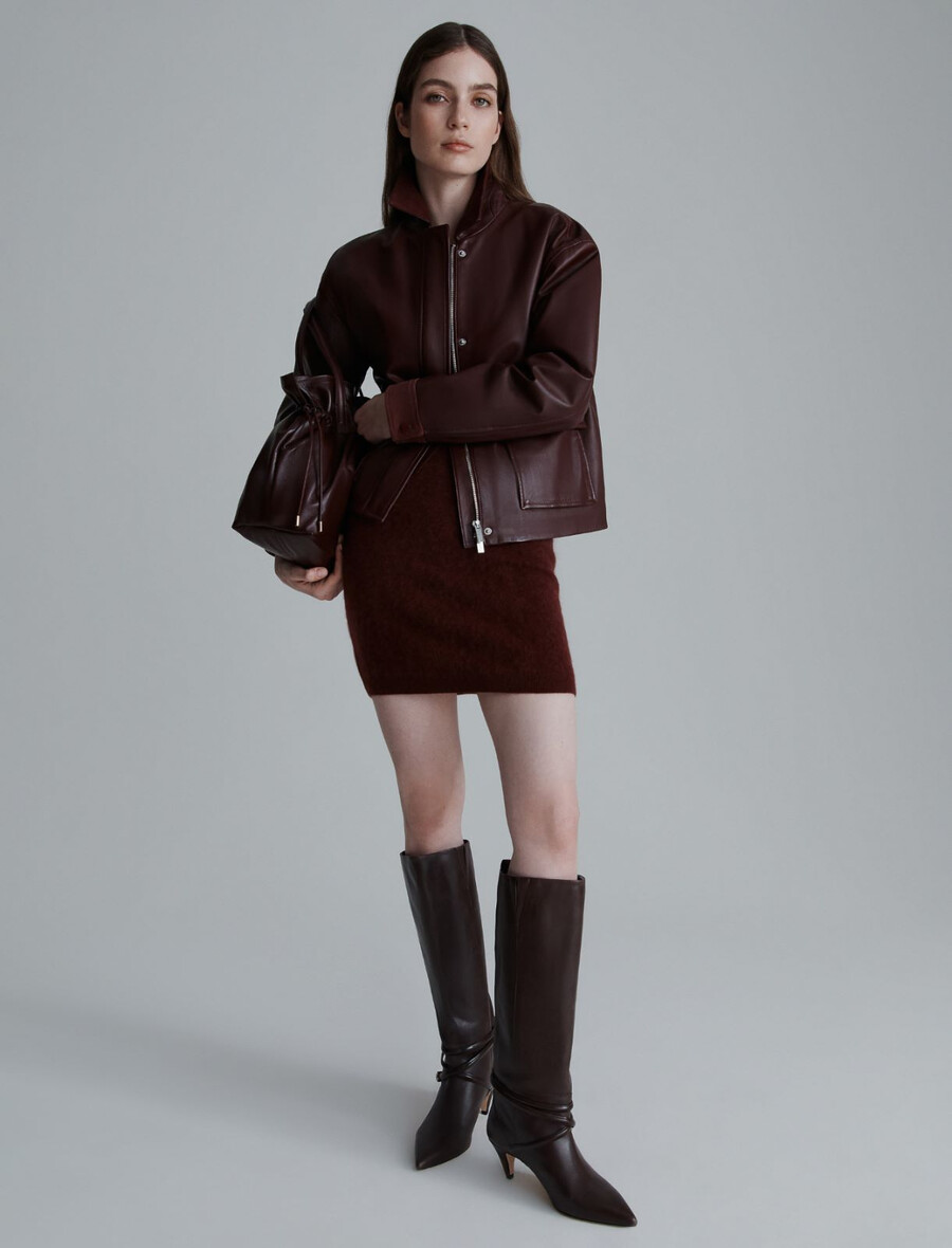 lederjacke - bordeaux