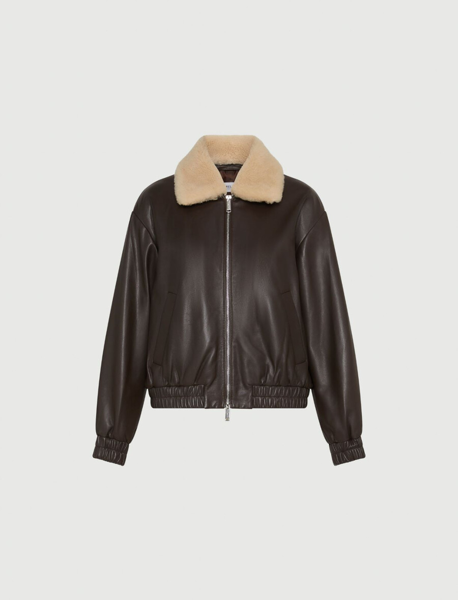 lederbomberjacke - braun
