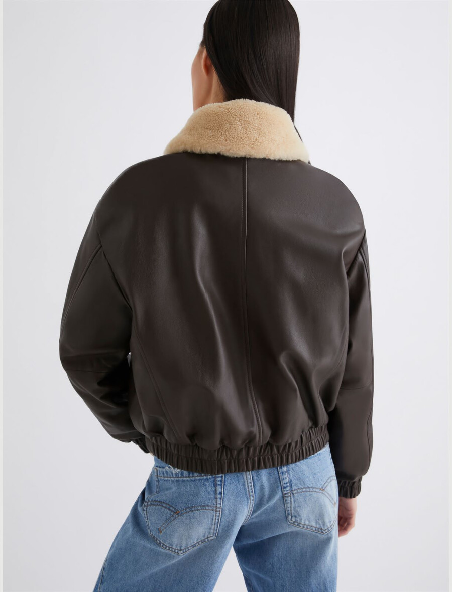 lederbomberjacke - braun