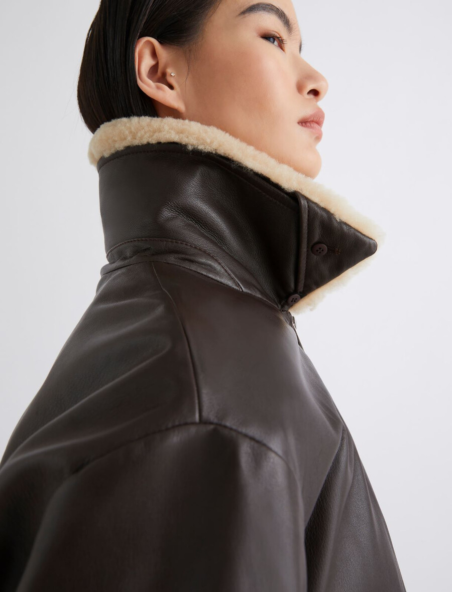 lederbomberjacke - braun