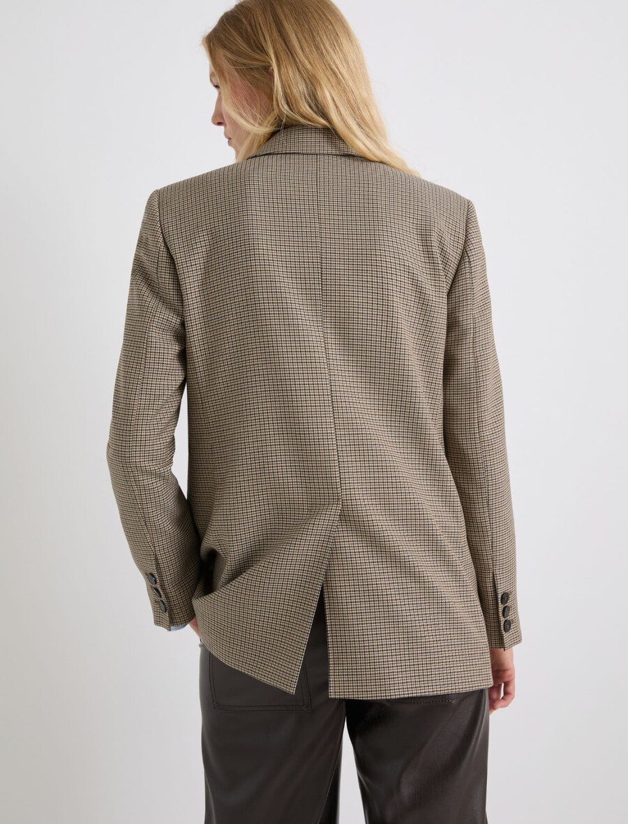 herrenblazer mit lurex-verzierung - natur