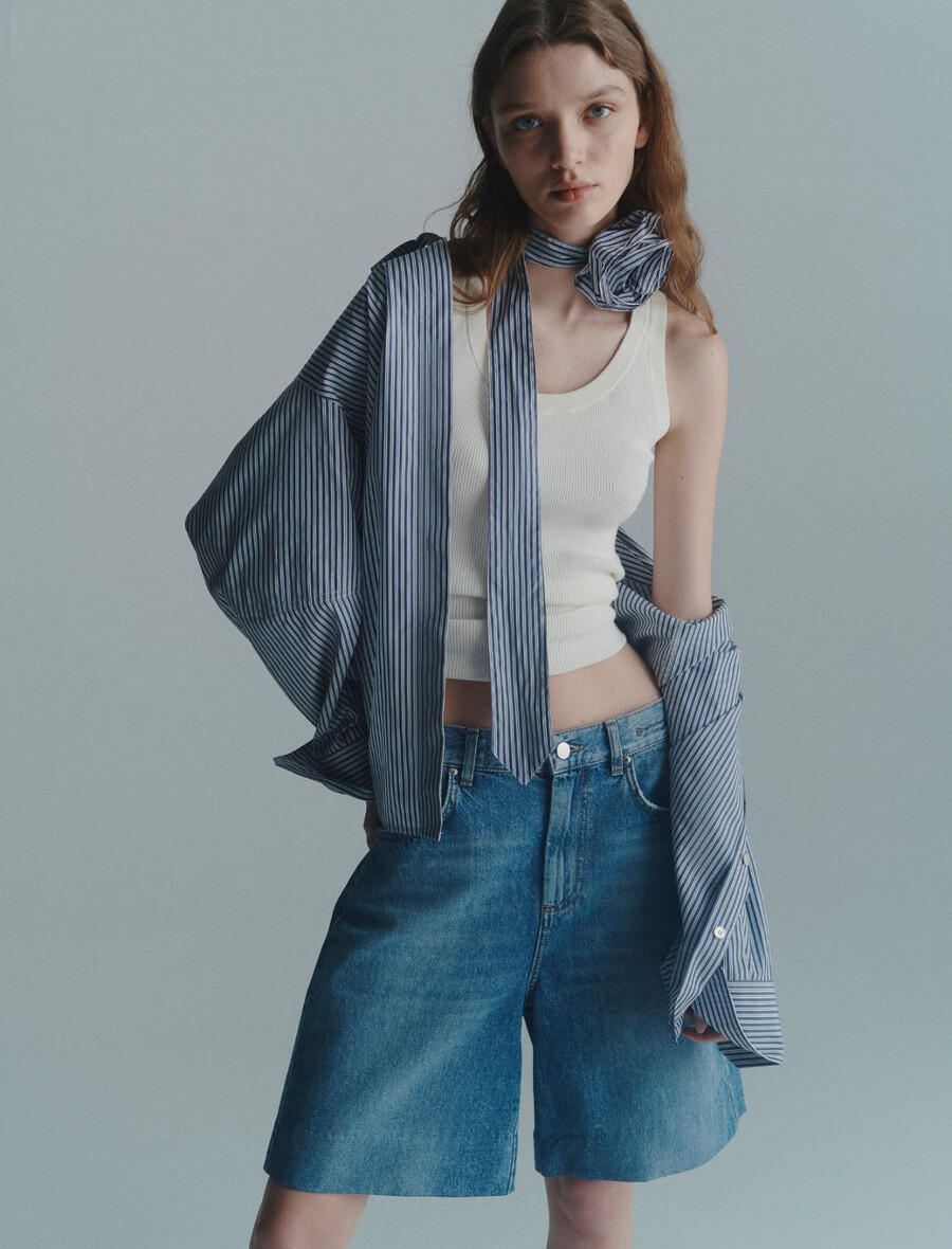 jeansshorts - delave` blau