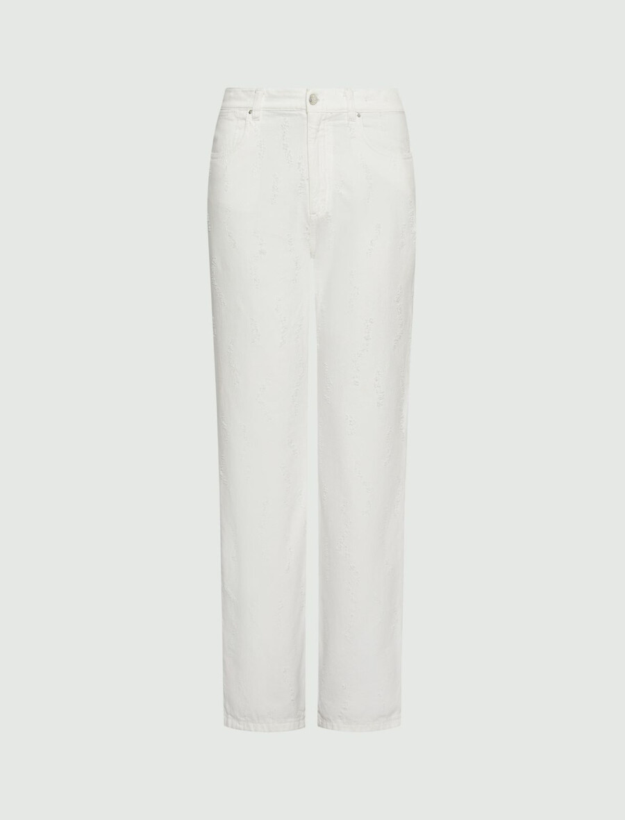 jeans mit geradem schnitt – weiss