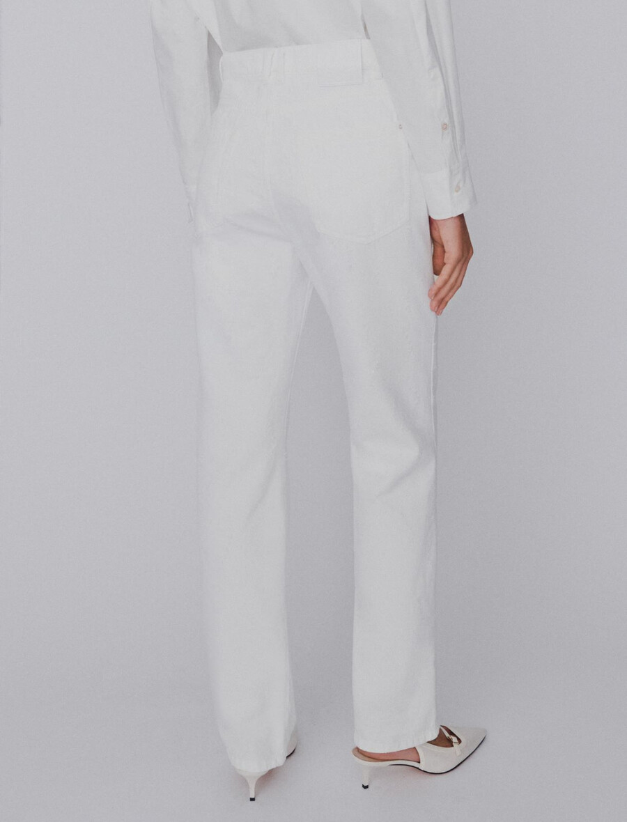 jeans mit geradem schnitt – weiss