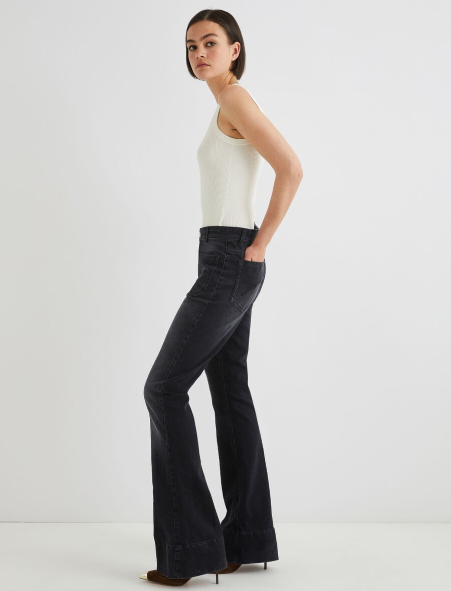 bootcut-jeans – schwarz
