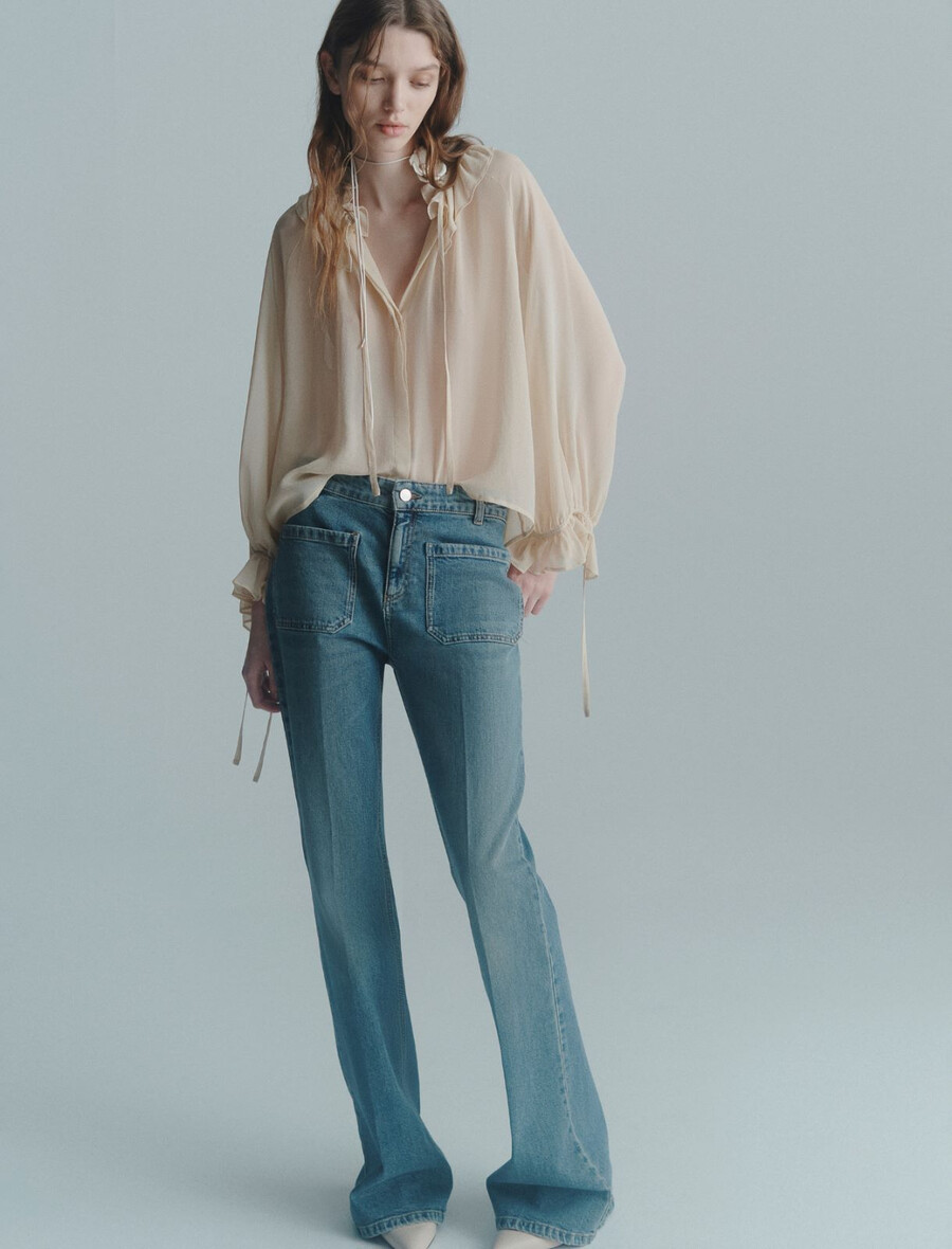bootcut-jeans – preußischblau