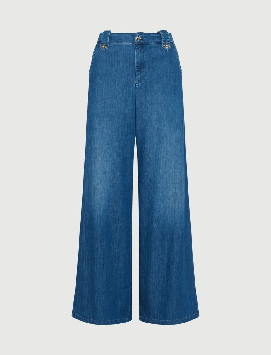 palazzo-jeans - blaue jeans