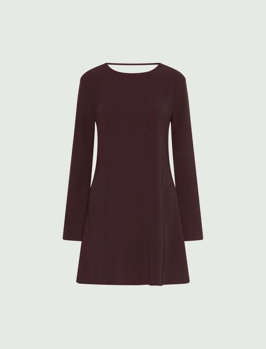 ausgestelltes cady-kleid - bordeaux