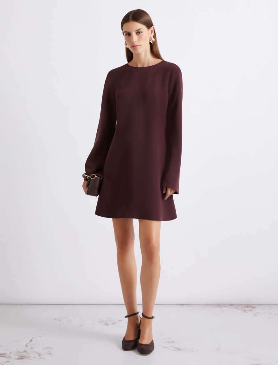 ausgestelltes cady-kleid - bordeaux
