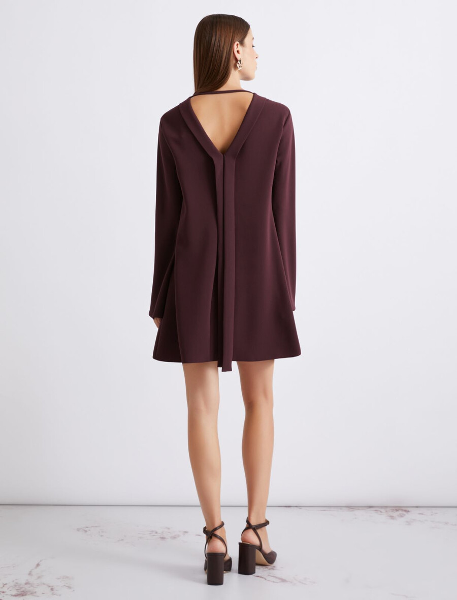ausgestelltes cady-kleid - bordeaux