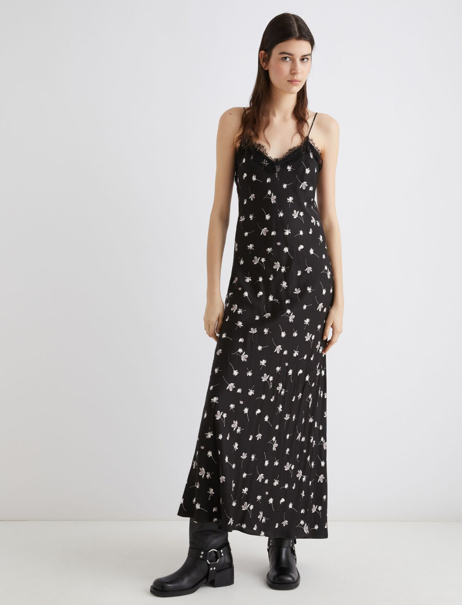 viskosekleid - schwarz