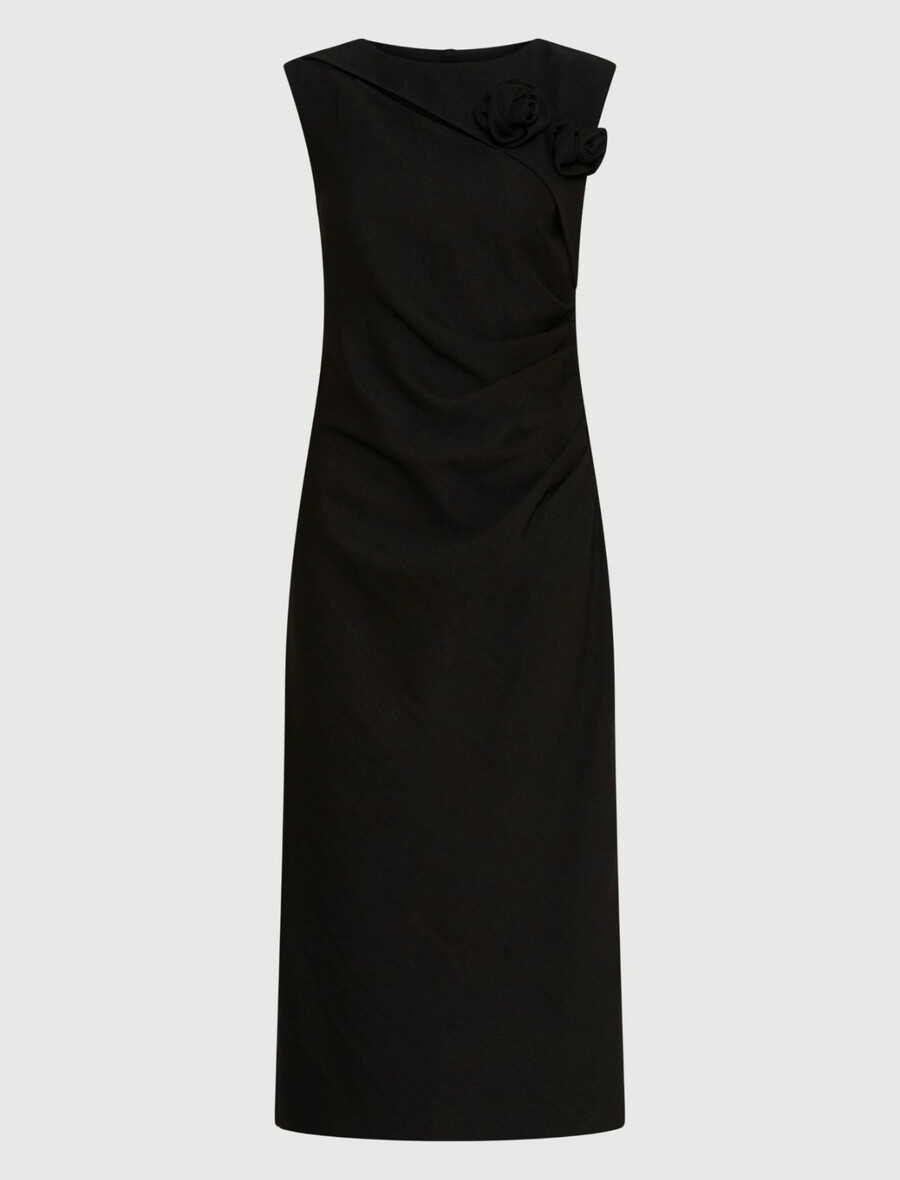 figurbetontes zobelkleid – schwarz