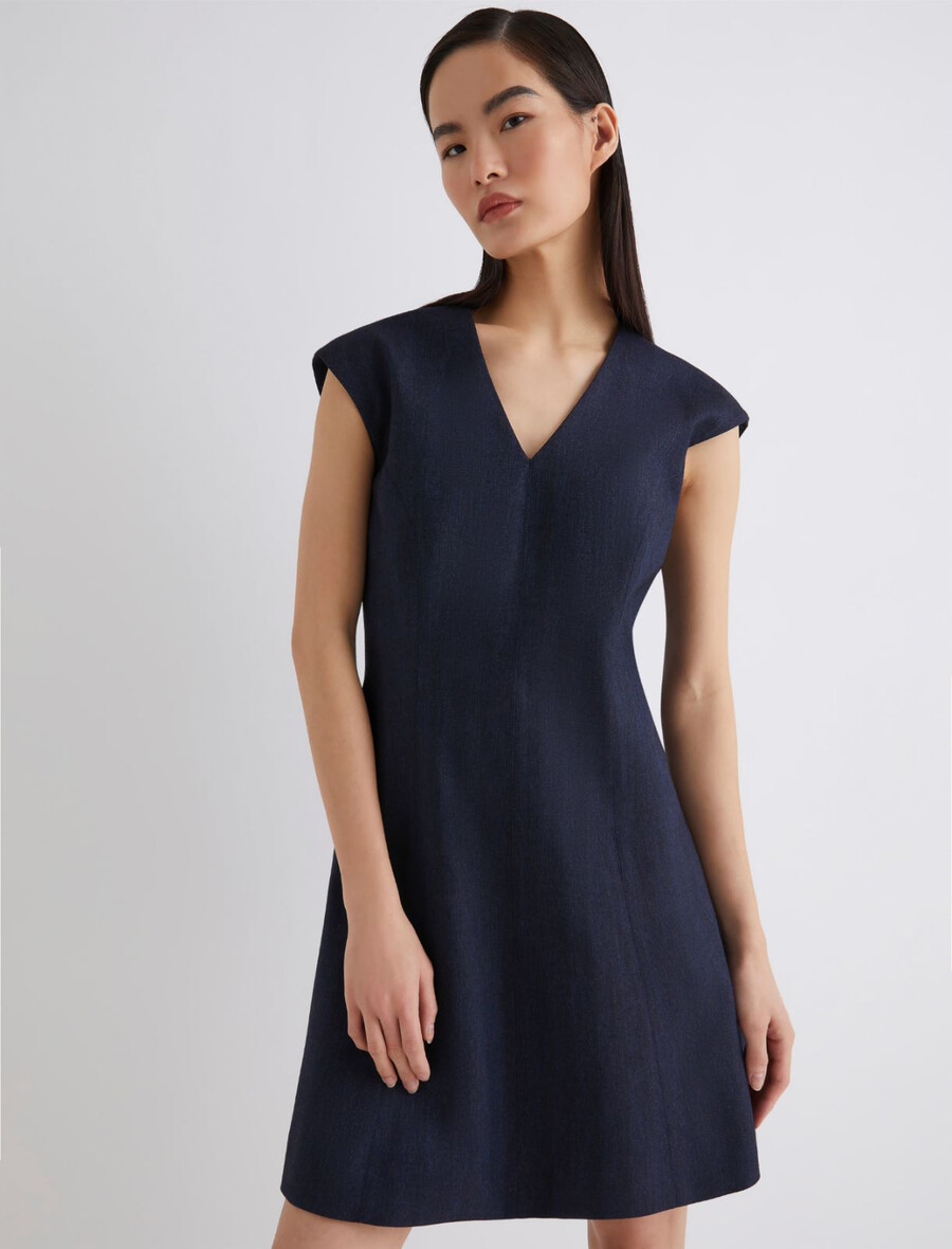 kleid in jeansoptik - marineblau