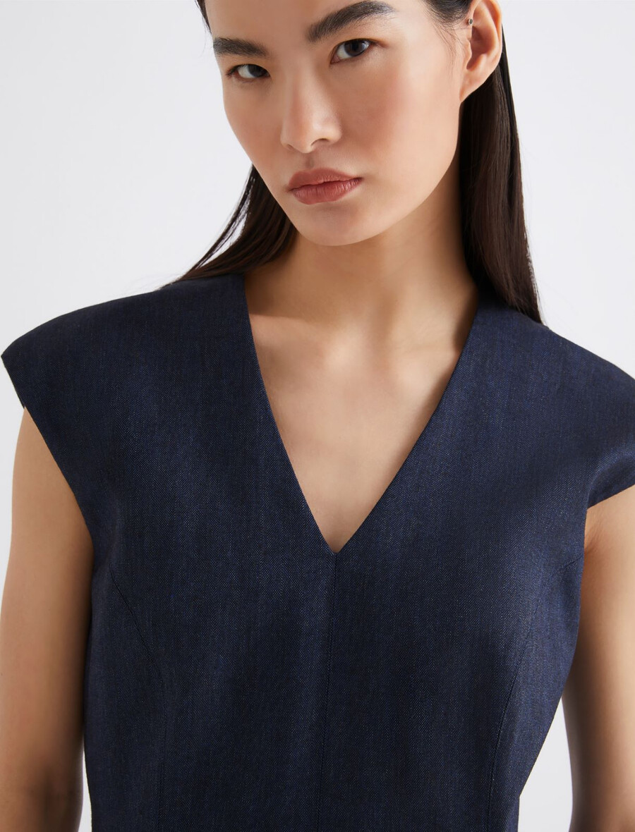 kleid in jeansoptik - marineblau