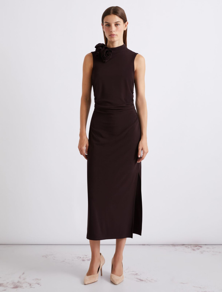 Ärmelloses jerseykleid – dunkelviolett