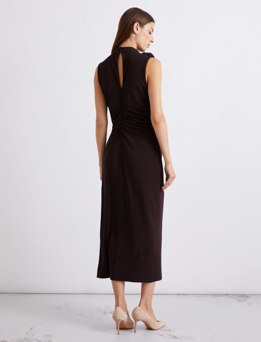 Ärmelloses jerseykleid – dunkelviolett