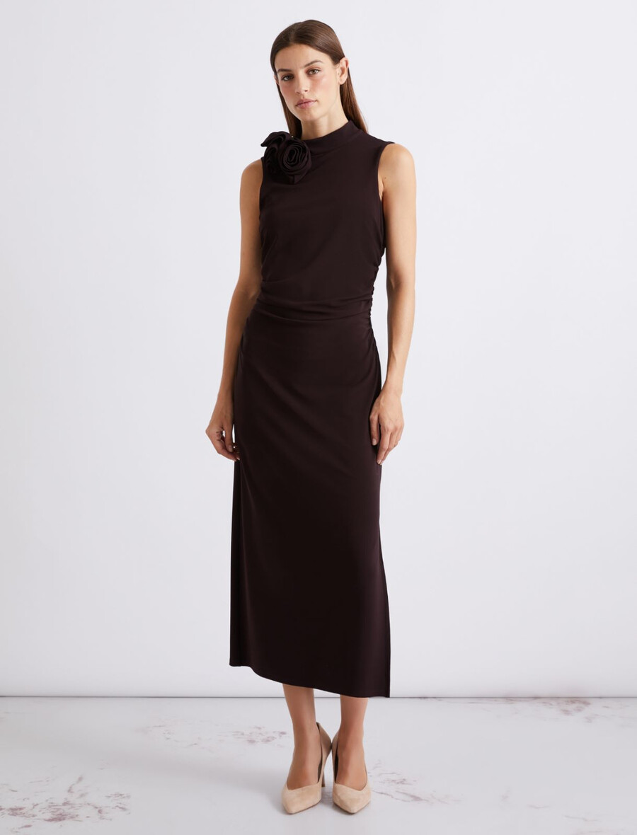 Ärmelloses jerseykleid – dunkelviolett