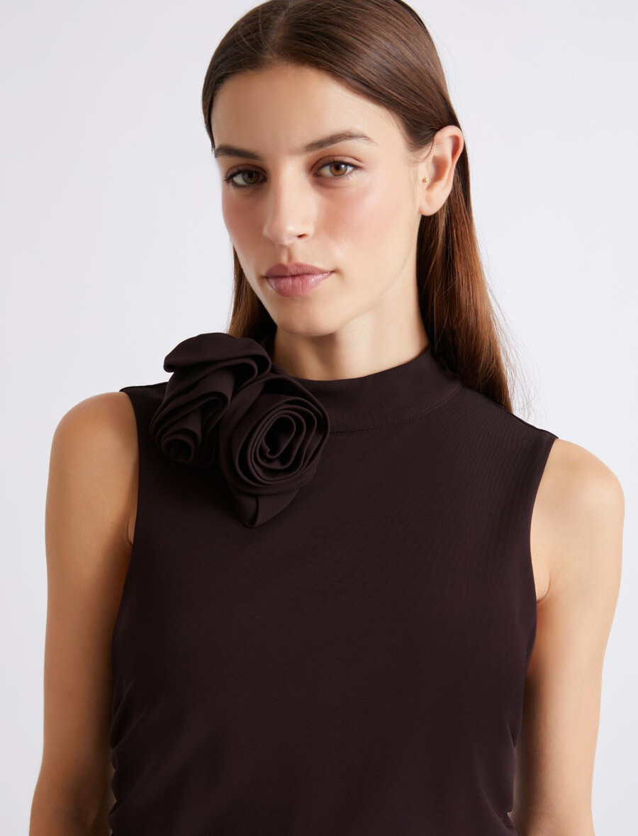 Ärmelloses jerseykleid – dunkelviolett