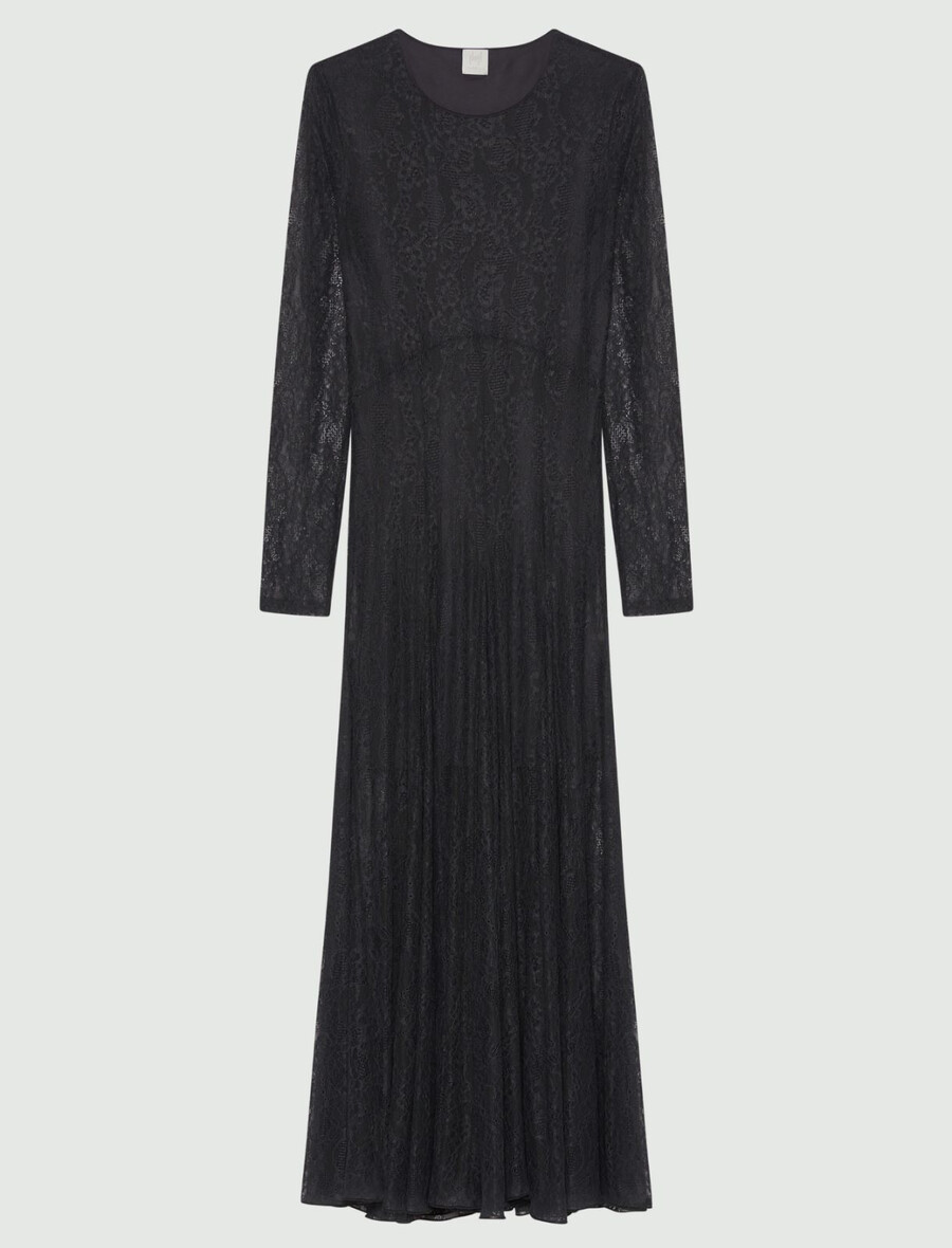 spitzenjerseykleid - dunkelgrau