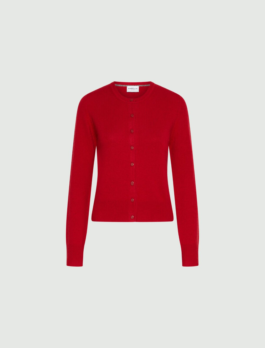 strickjacke aus wolle und kaschmir – rot