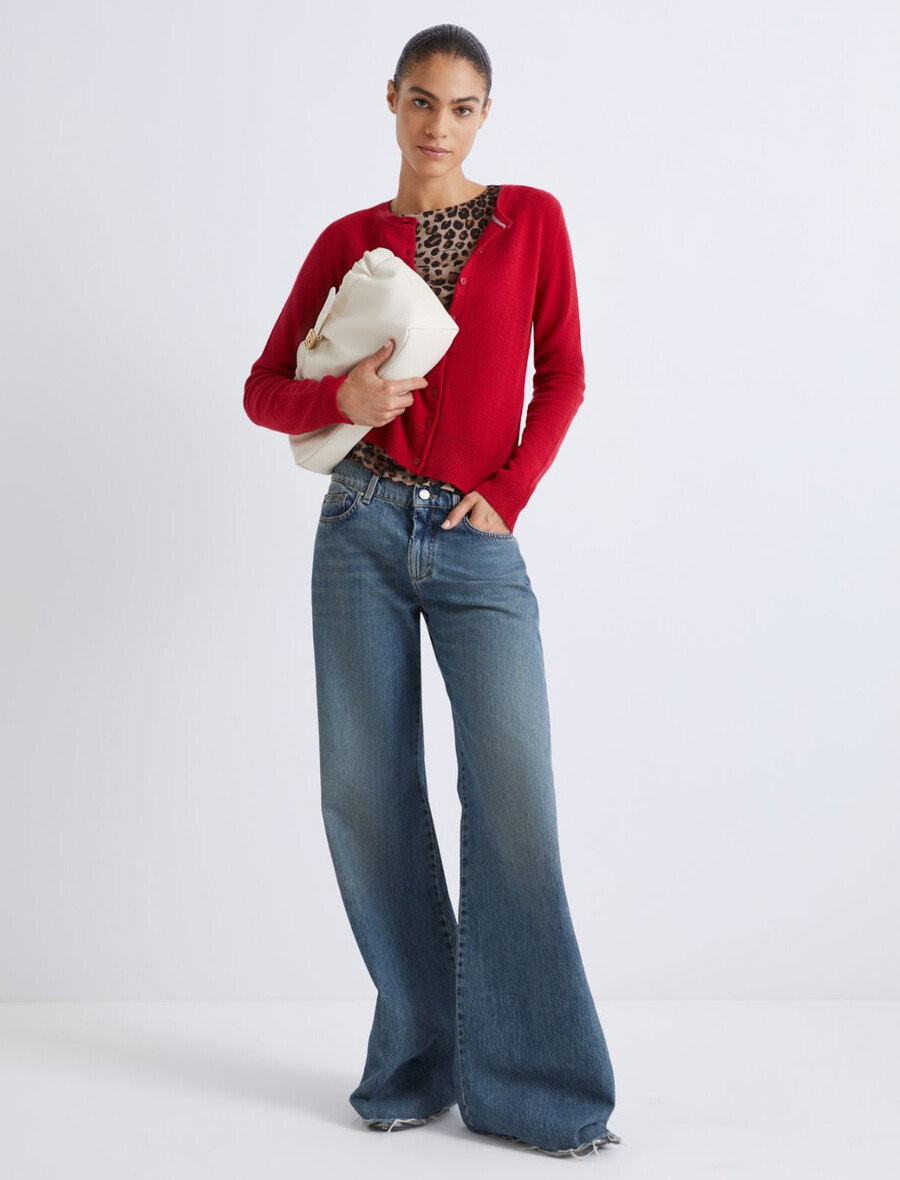 strickjacke aus wolle und kaschmir – rot