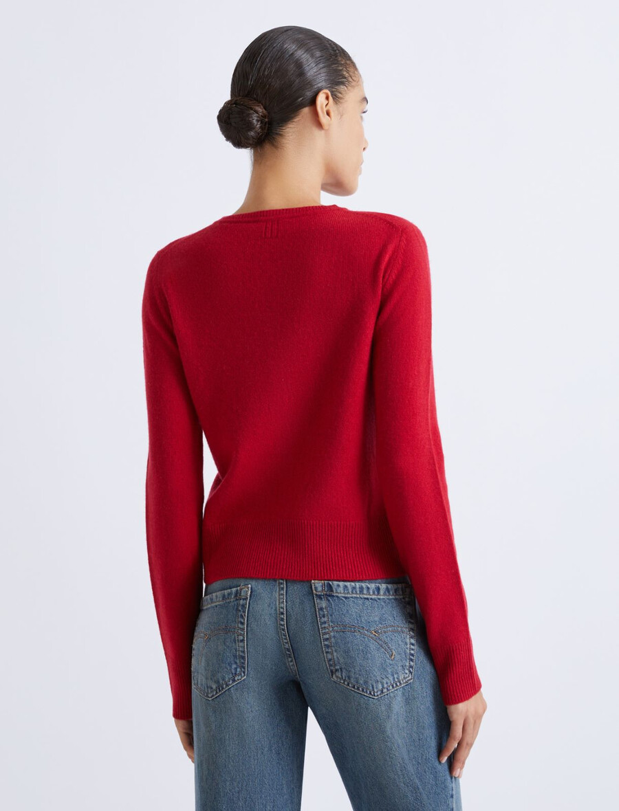 strickjacke aus wolle und kaschmir – rot