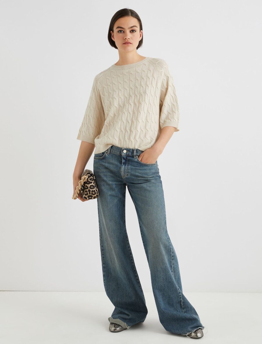 pullover aus wolle und kaschmir – elfenbein