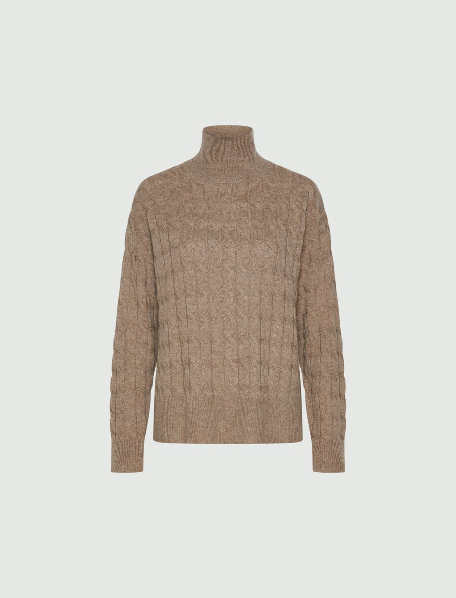 woll- und kaschmirpullover mit stehkragen - mud