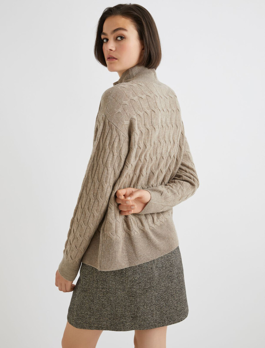 woll- und kaschmirpullover mit stehkragen - mud