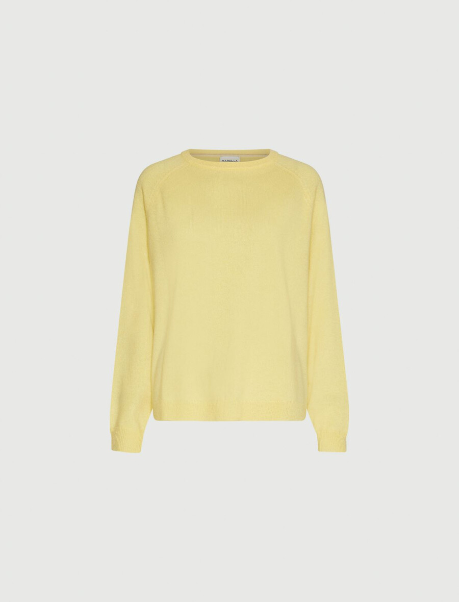 pullover aus reinem kaschmir - banane