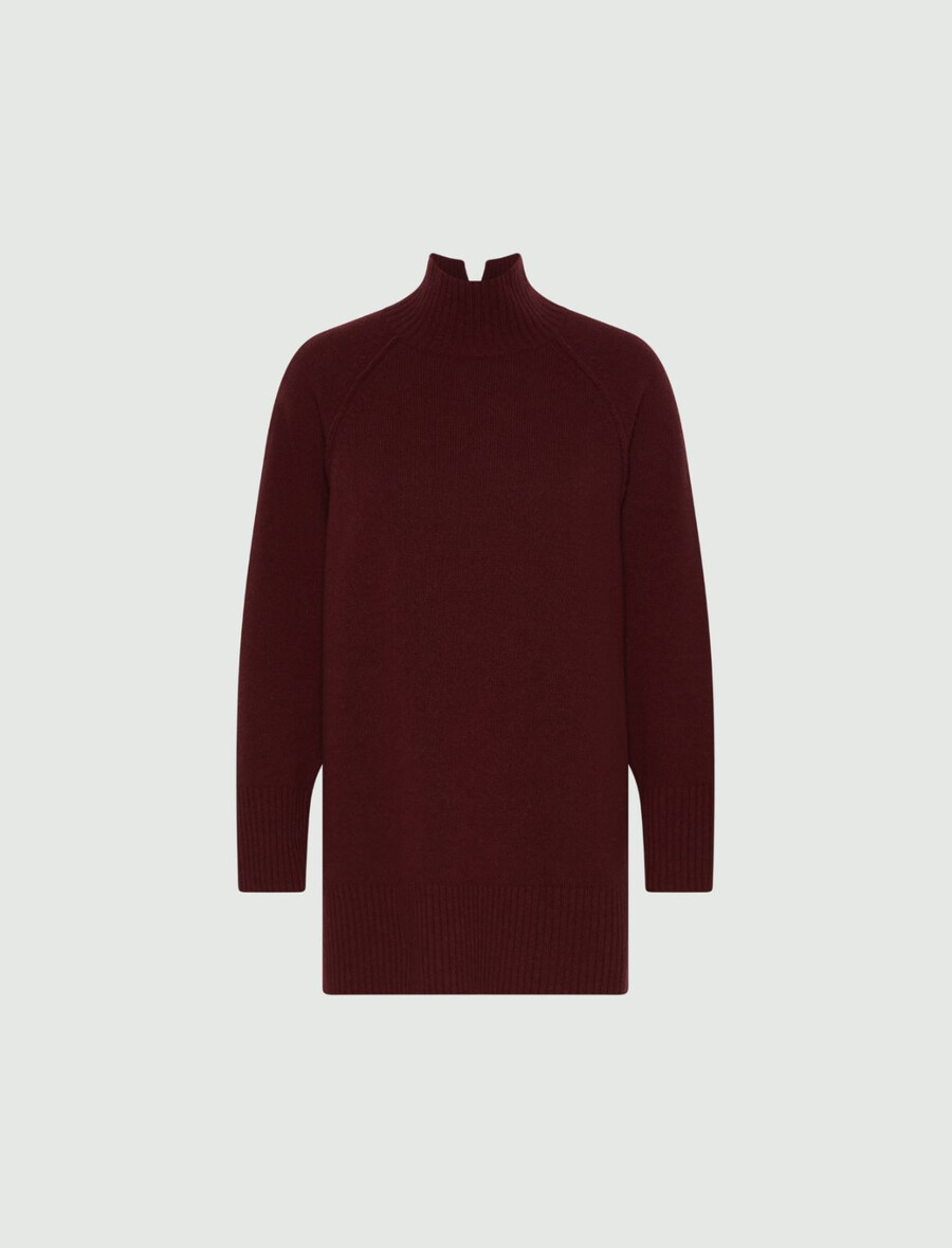 rollkragenpullover - bordeaux