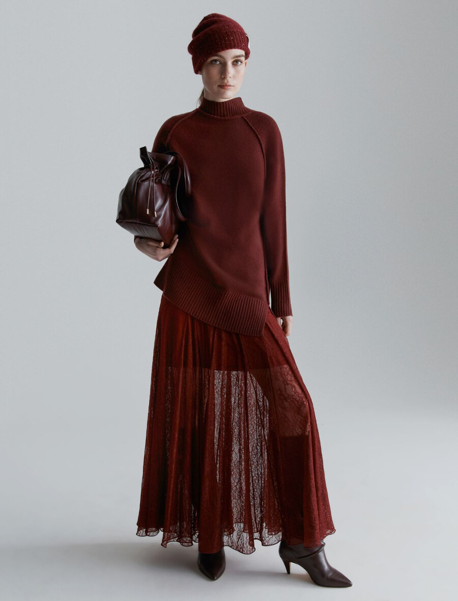 rollkragenpullover - bordeaux
