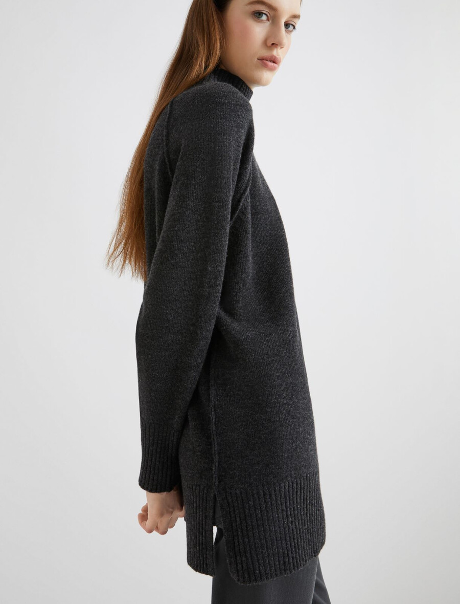 rollkragenpullover – dunkelgrau