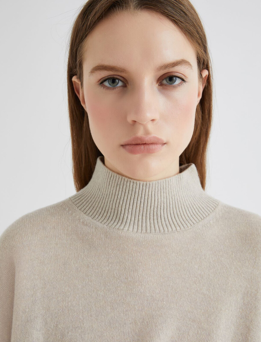 drapierter pullover - natur