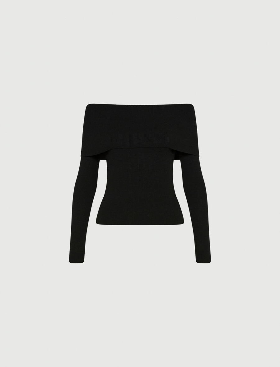 rollkragenpullover - schwarz