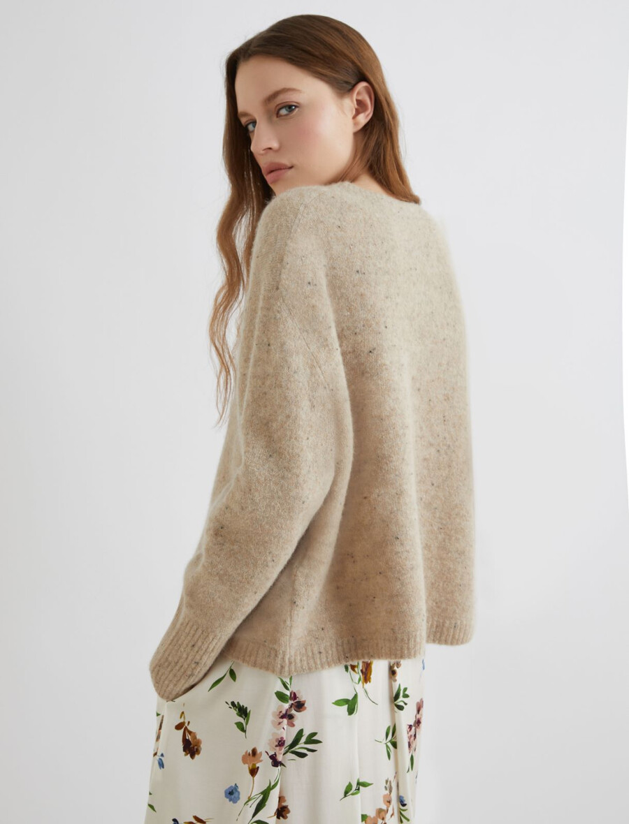 knop garnpullover - camel