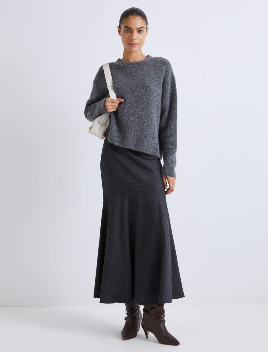 knop garnpullover - grau