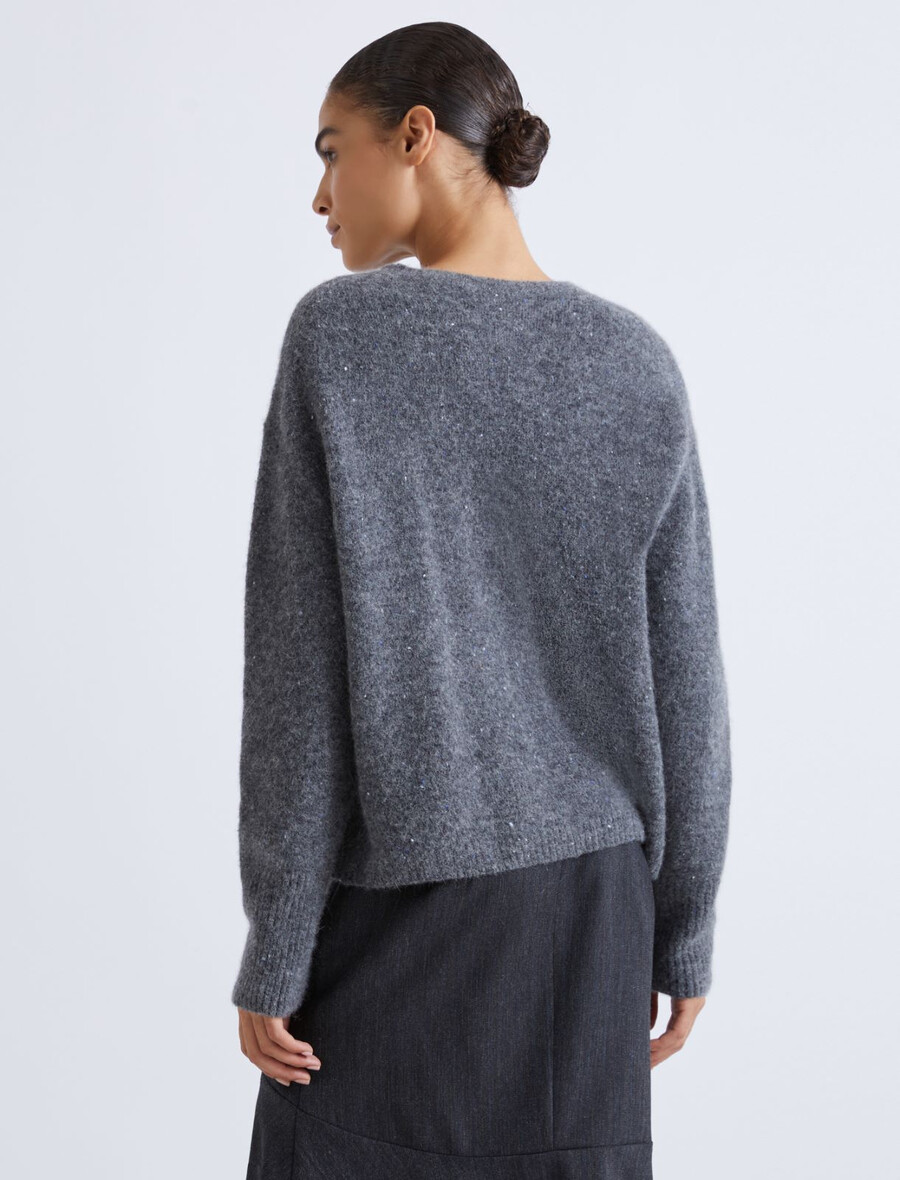 knop garnpullover - grau
