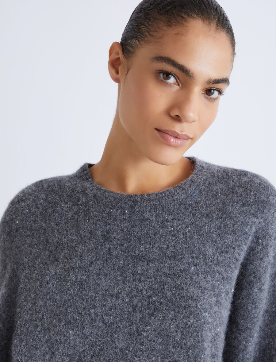 knop garnpullover - grau