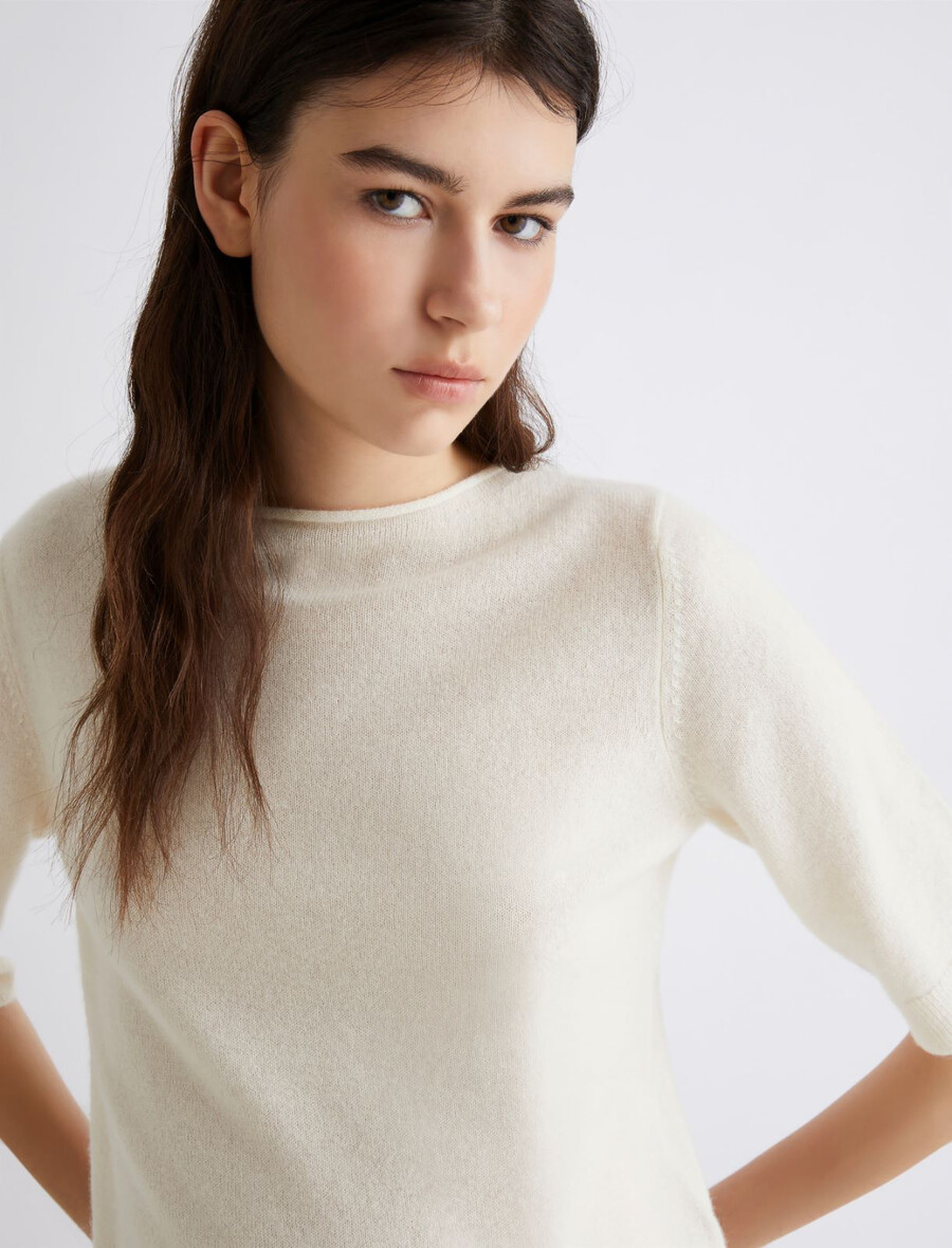 kaschmirpullover - weiss