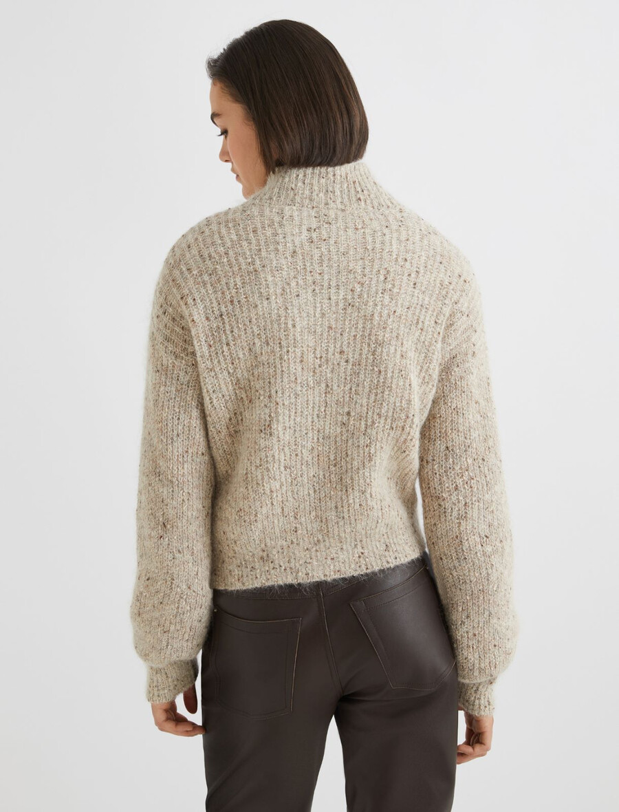 pullover aus mohair und alpaka – elfenbein